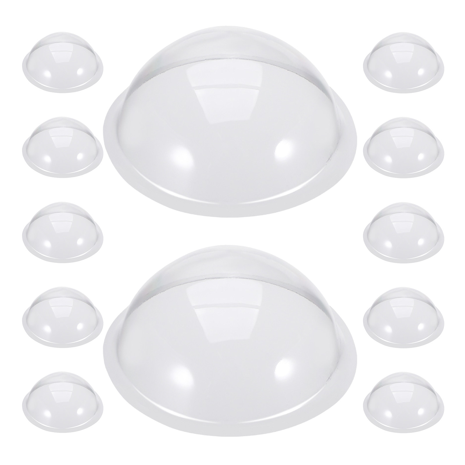 12 unidades de tampas hemisfér - Plastic Dome Clear avaliação e preço